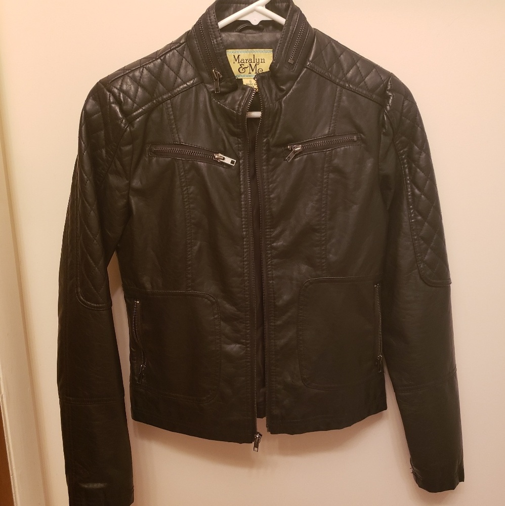 Never worn Maralyn & Me faux leather jacket